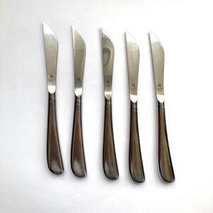 Five Wmf Fraser stainless steel dinner knives.